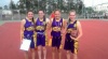 Eliška (druhá zleva) po kvalifikační výhře v Plzni
